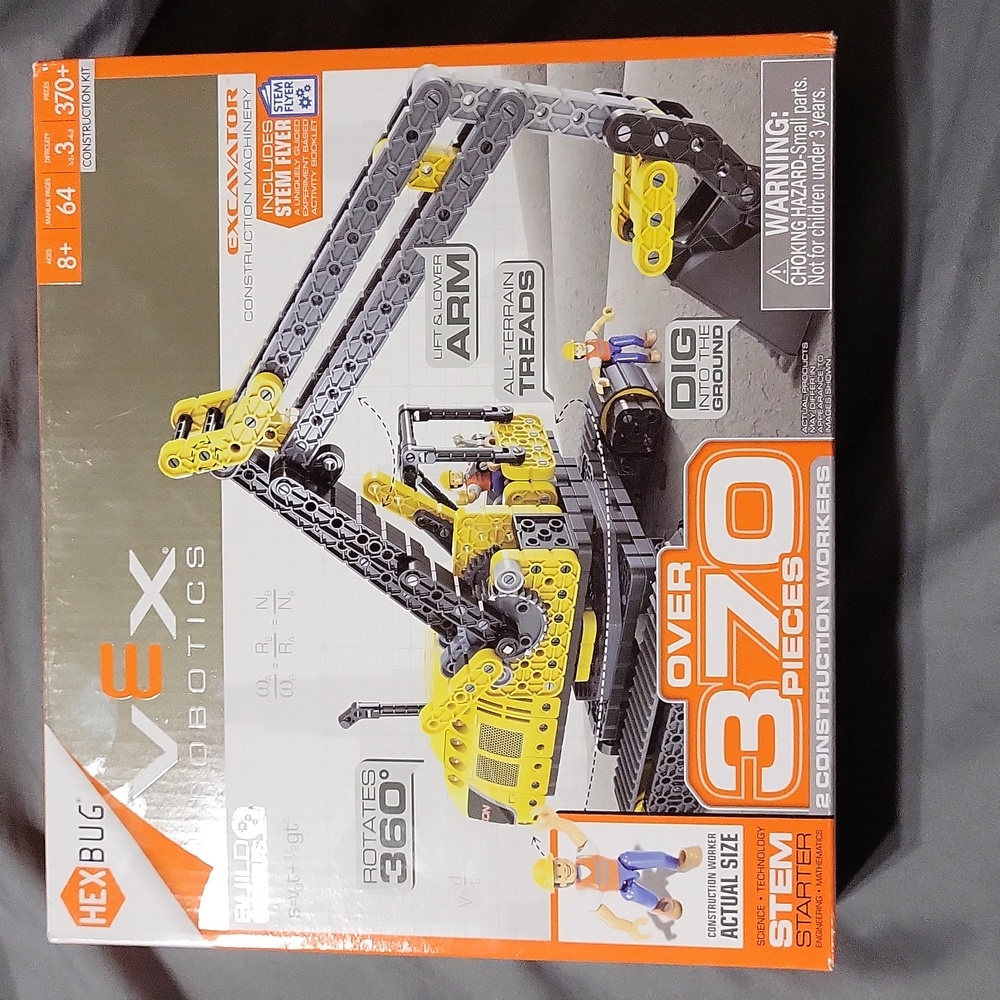 HEX BUG Vex Robotics Excavator, Yellow and grey